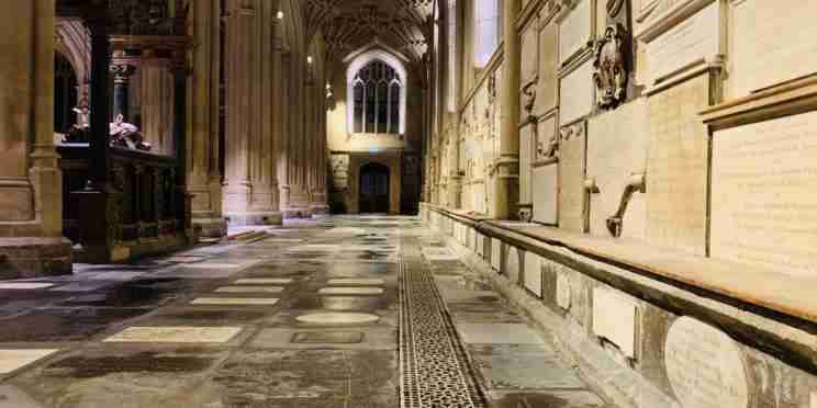 Newly restored floor in the North aisle of the Abbey completed as part of Footprint project