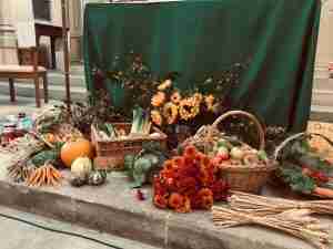 Offerings of food gifts for Harvest