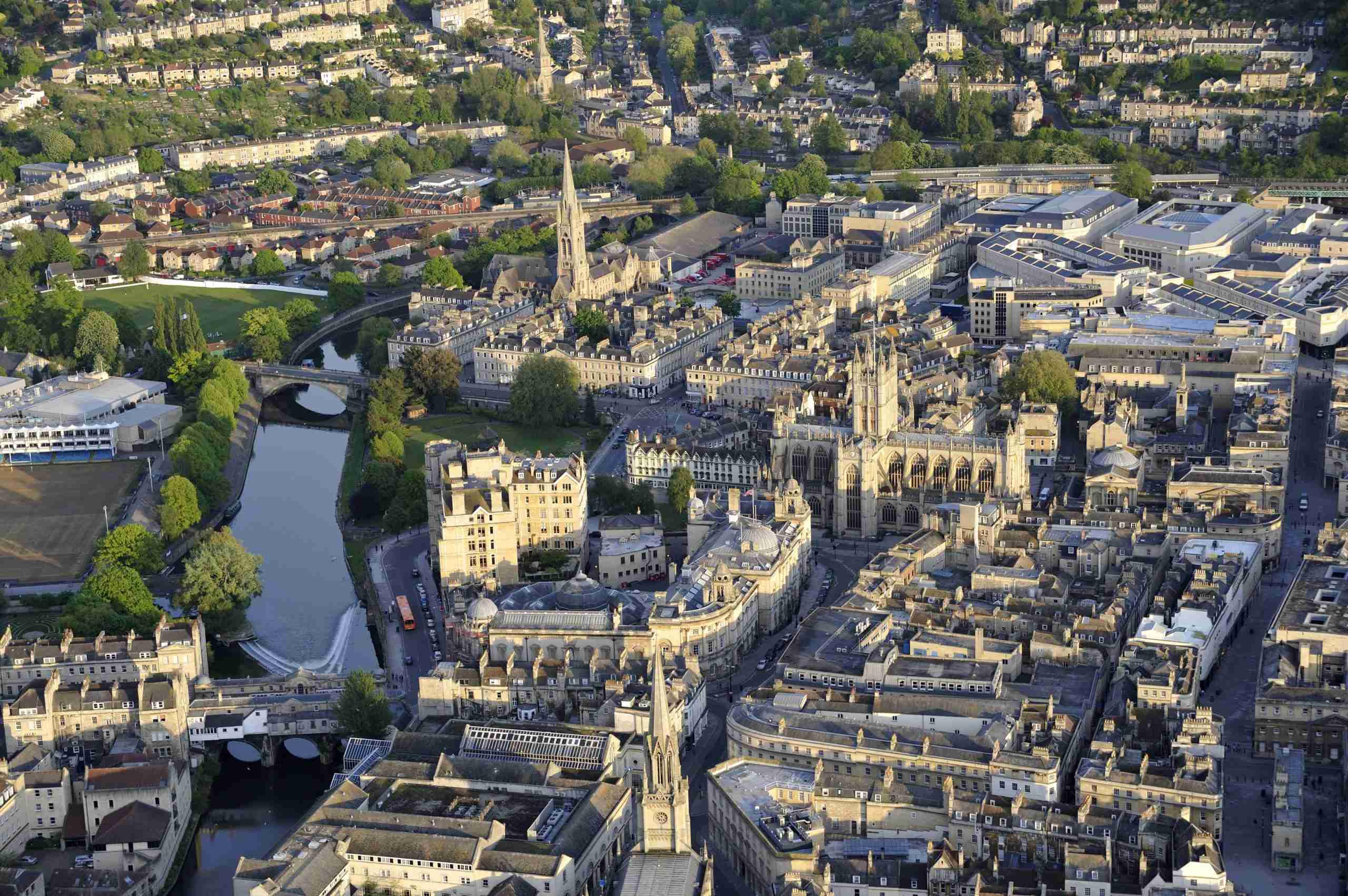 Aerial view of Bath