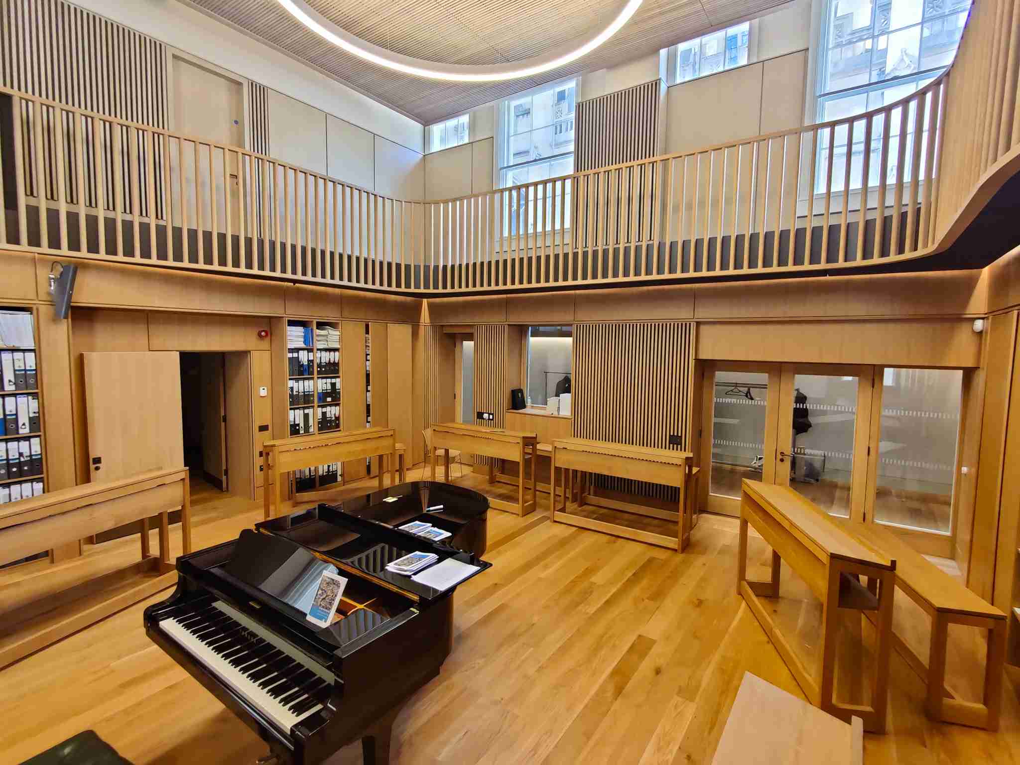 Bath Abbey's new Song School space with piano