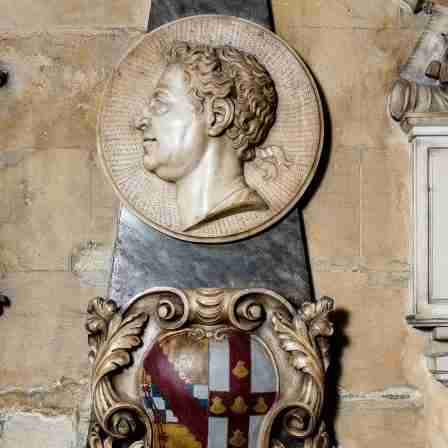 Monuments on Bath Abbey's walls