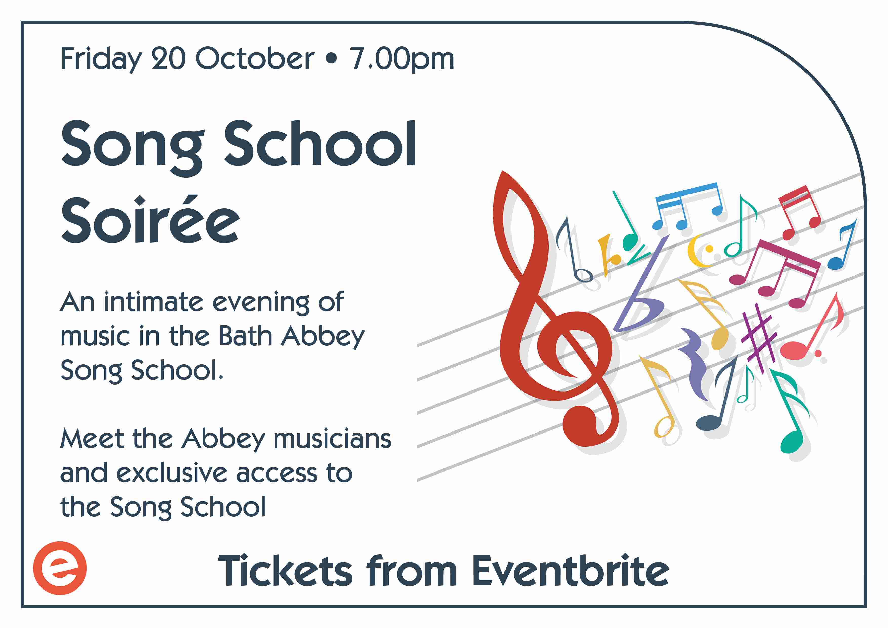 Song School Soirée Poster - 20th October from Eventbrite