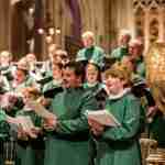 Members of Bath Abbey Lay Clerks and Boys' Choirs performing